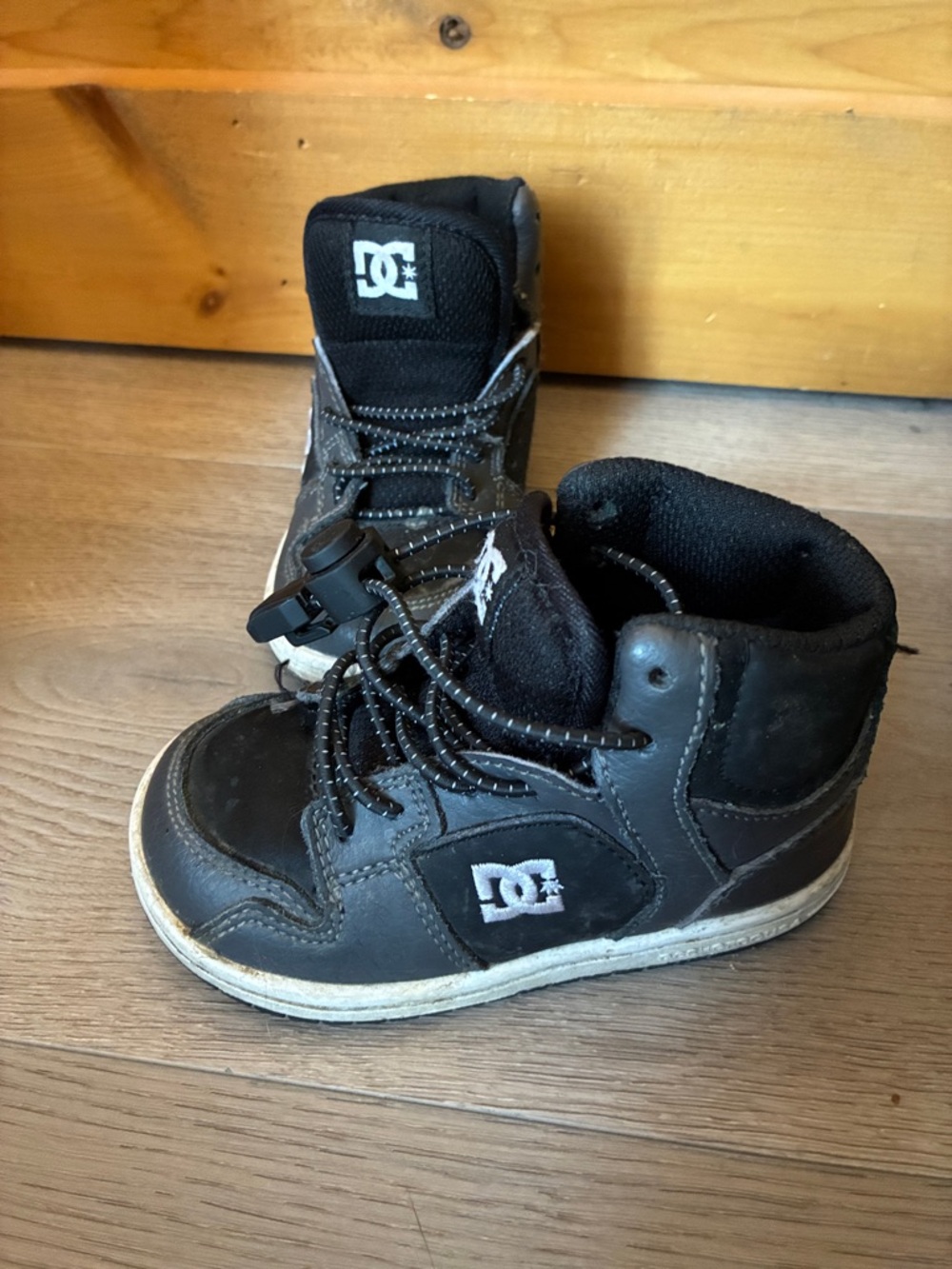 DC toddler Black High-Top Skate Sneakers